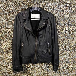 😎DOMA black leather jacket